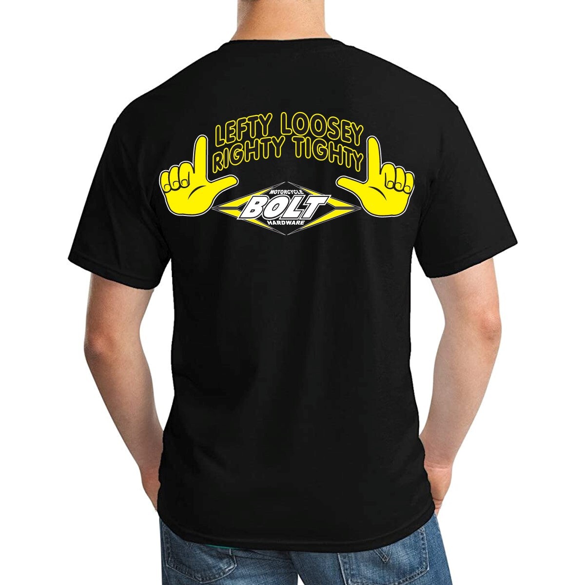 LEFTY LOOSEY, RIGHTY TIGHTY T SHIRT BLACK EXTRA LARGE - Bolt Motorcycle ...