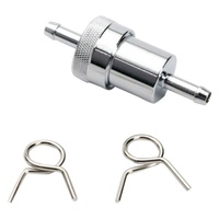 PHP FUEL FILTER  1/4" X  2.5" ALLOY BODY CLEANABLE BRASS FILTER