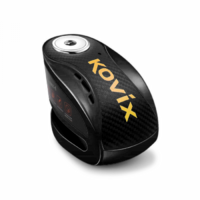 KOVIX ALARM DISC LOCK KNX10 BLACK WITH REMINDER CABLE & MOUNT