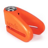 KOVIX KVZ1 DISC LOCK ORANGE, 6mm PIN WITH REMINDER CABLE
