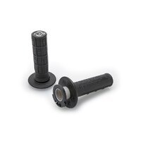 DEFY MX HOLE SHOT LOCK ON GRIPS BLACK INCLUDES 2 & 4st CAMS
