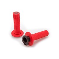 DEFY MX HOLE SHOT LOCK ON GRIPS RED INCLUDES 2 & 4st THROTTLE CAMS
