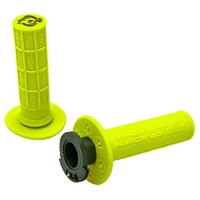 DEFY MX HOLE SHOT LOCK ON GRIP YELLOW INCLUDES 4st THROTTLE CAMS