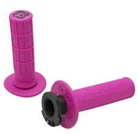 DEFY MX HOLE SHOT LOCK ON GRIP PINK INCLUDES 4st THROTTLE CAMS